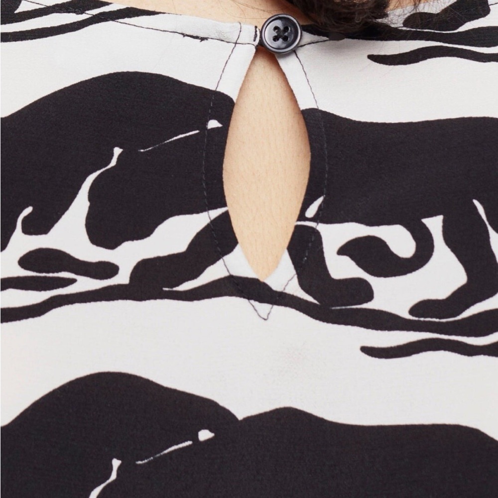 The Kooples Black and White Midi Dress NWOT - Picture 4 of 5